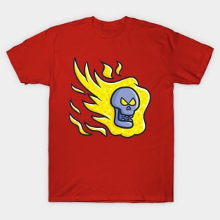 Yellow flame skull T-Shirt